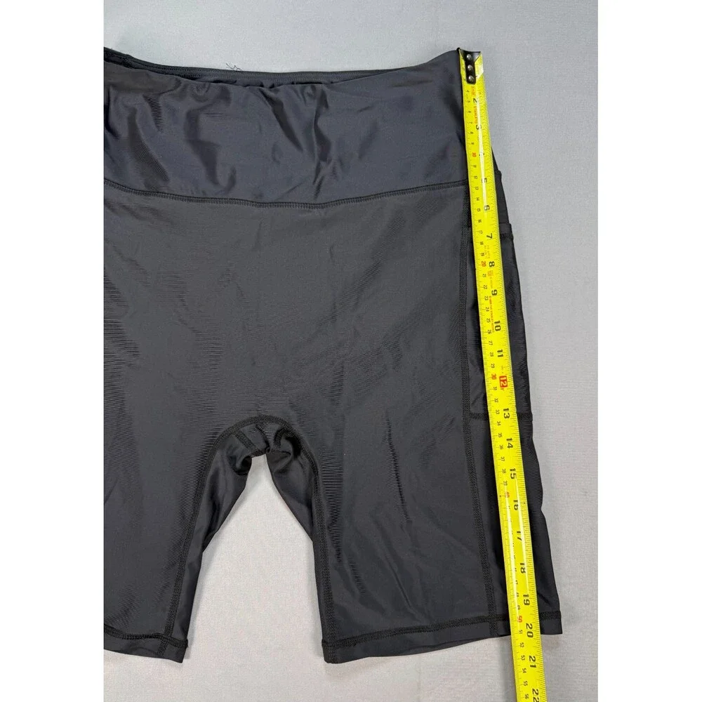 Gradual High Waisted Biker Shorts Women's Large Black Pockets Gym Yoga Shorts - Picture 2 of 6